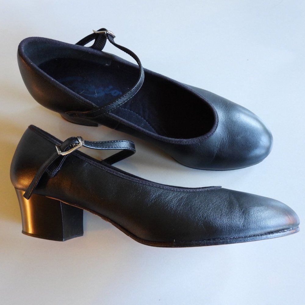 Capezio Lilina 455 Women's Dance Shoe Black BLK 8W Leather NWT NIB